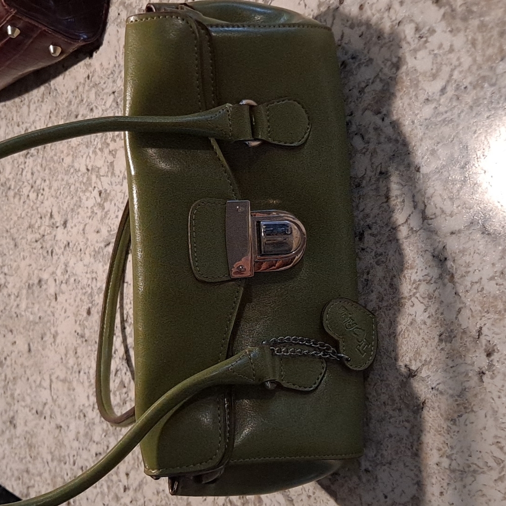 Retro Olive green Rina rich purse I excellent condition. 10in x 5in